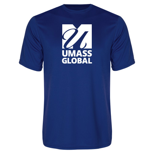  Royal Performance Tee - UMass Global Primary Logo Stacked