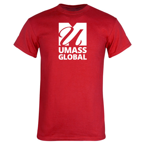  Red T Shirt - UMass Global Primary Logo Stacked