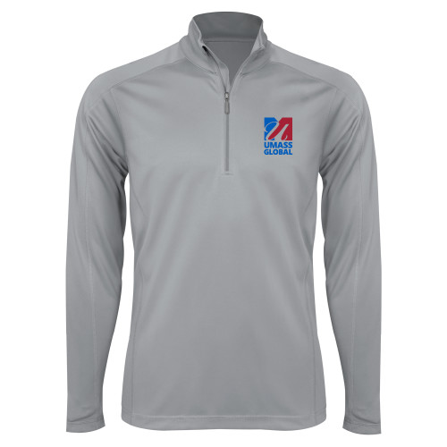  Syntrel Platinum Interlock 1/4 Zip - UMass Global Primary Logo Stacked