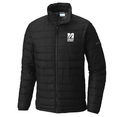 Columbia Black Powder Lite Jacket - UMass Global Primary Logo Stacked