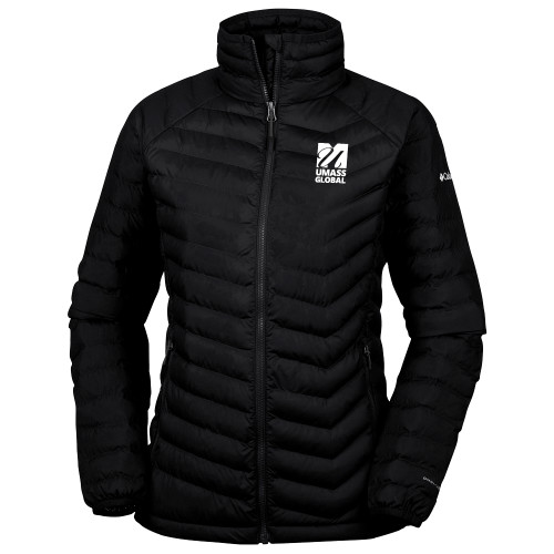 UMass Global Columbia Womens Black Powder Lite Jacket