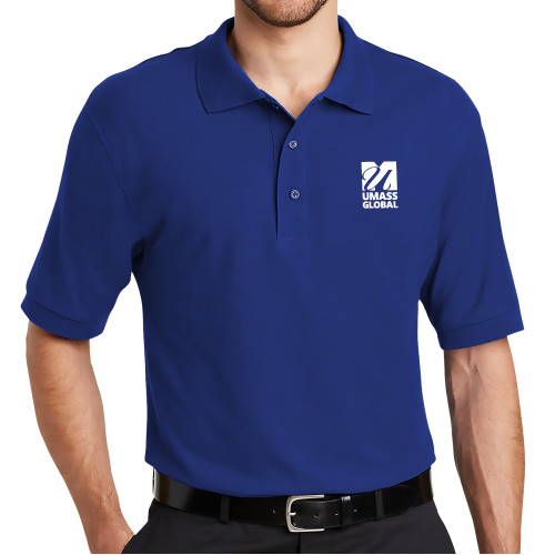  Royal Silk Touch Polo - UMass Global Primary Logo Stacked