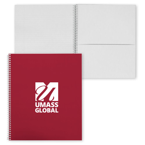  College Spiral Notebook w/Clear Coil - UMass Global Primary Logo Stacked