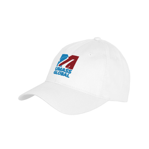  Youth White Pro Style Hat - UMass Global Primary Logo Stacked