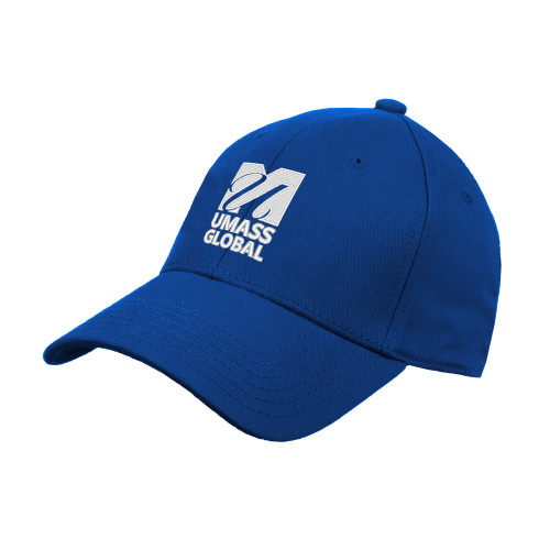  Royal Structured Adjustable Pro Style Hat - UMass Global Primary Logo Stacked