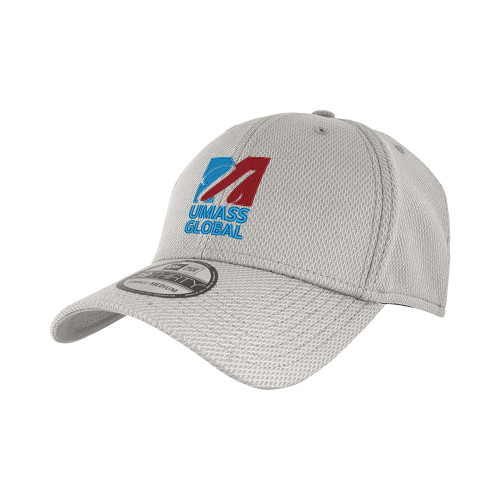  New Era Light Grey Diamond Era 39Thirty Stretch Fit Hat - UMass Global Primary Logo Stacked