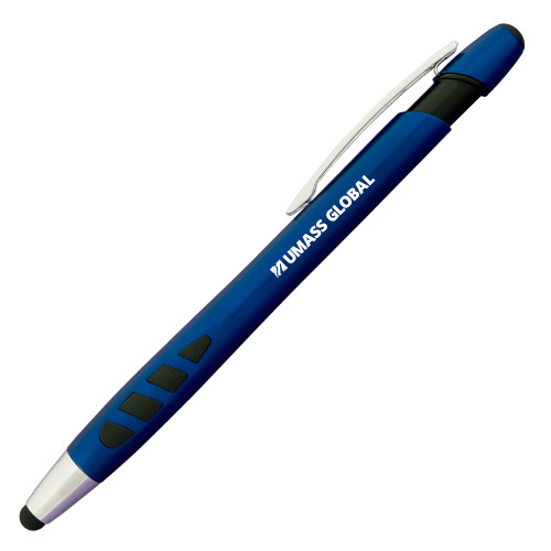  Veneno Blue Stylus Pen - UMass Global Horizontal Logo without Tagline
