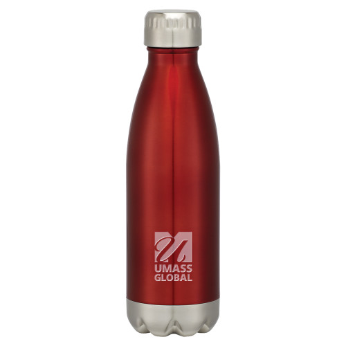  Swig Stainless Steel Red Bottle 16oz - UMass Global Primary Logo Stacked Engraved