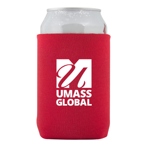  Neoprene Red Can Holder - UMass Global Primary Logo Stacked