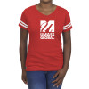 Thumbnail image for  Fall Rush Ladies Red 60/40 Football Tee