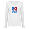 Thumbnail image for  Womens White Long Sleeve V Neck Tee