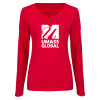 Thumbnail image for  Womens Red Long Sleeve V Neck Tee