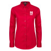 Thumbnail image for  Womens Red Twill Button Down Long Sleeve 