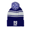 Thumbnail image for  Royal/White Two Tone Knit Pom Beanie w/Cuff