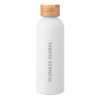 Thumbnail image for  Blair White Stainless Steel Bottle w/ Bamboo Lid 17 oz