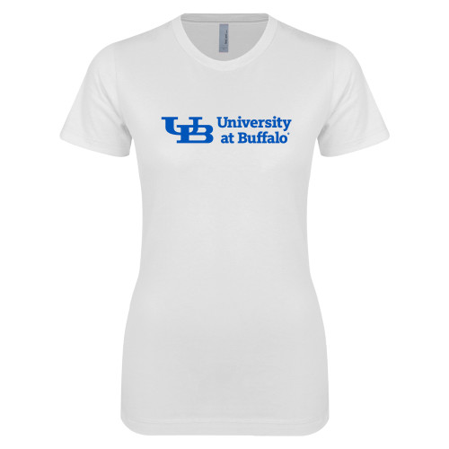  Next Level Womens White Boyfriend Tee - Secondary Lock Up