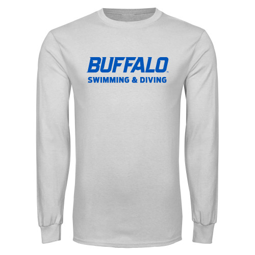  White Long Sleeve T Shirt - Swimming and Diving