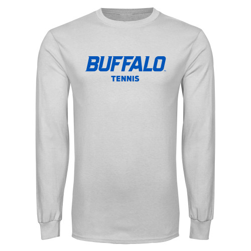  White Long Sleeve T Shirt - Tennis