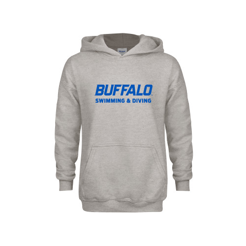  Youth Grey Fleece Hood - Swimming and Diving