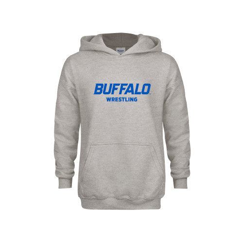  Youth Grey Fleece Hood - Wrestling
