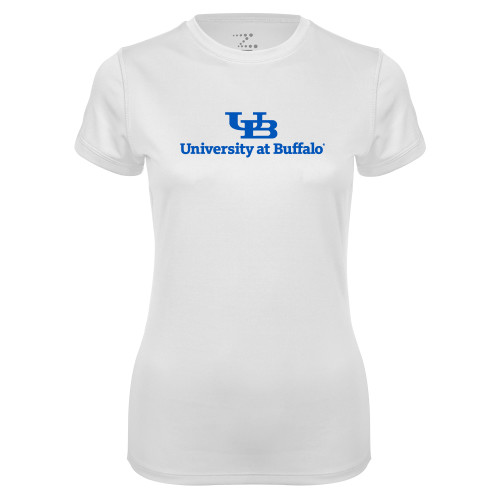  Womens White Performance Tee - Primary Lock Up
