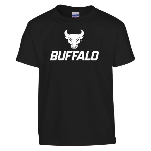  Youth Black T Shirt - Primary Athletic Mark Stacked