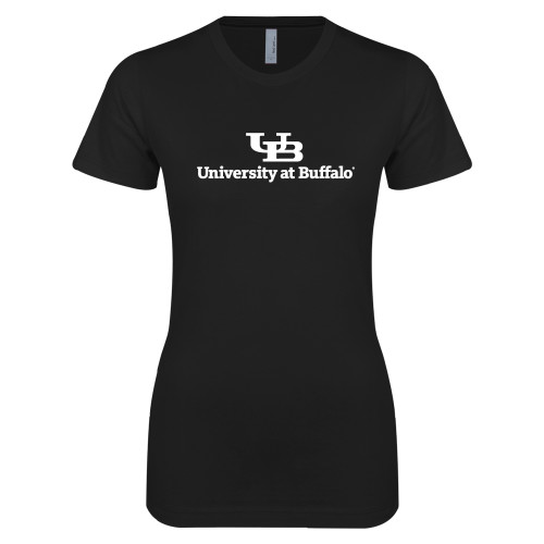  Next Level Womens Black Boyfriend Tee - Primary Lock Up