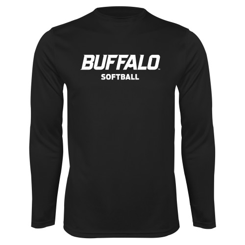  Black Performance Long Sleeve Shirt - Softball