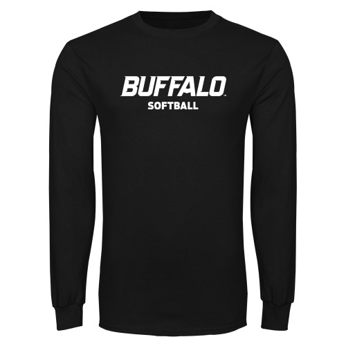  Black Long Sleeve T Shirt - Softball