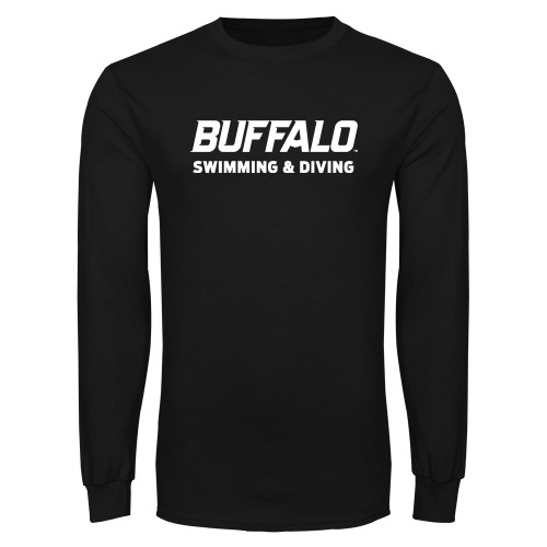  Black Long Sleeve T Shirt - Swimming and Diving