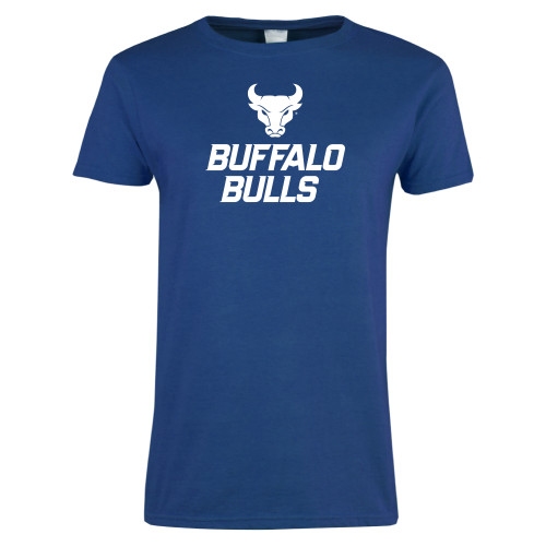  Womens Royal Short Sleeve Tee - Secondary Athletic Mark Stacked