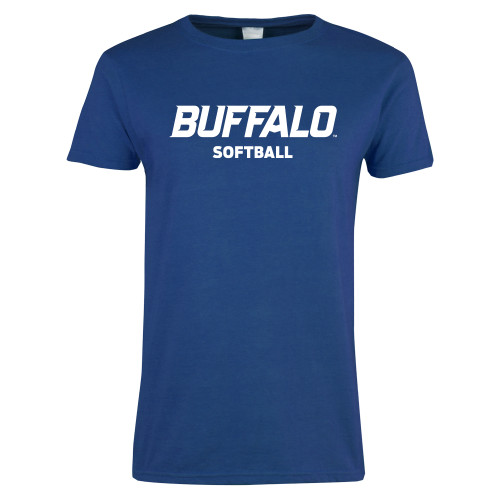  Womens Royal Short Sleeve Tee - Softball