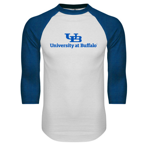 Main Image for  White/Royal Raglan Baseball T Shirt