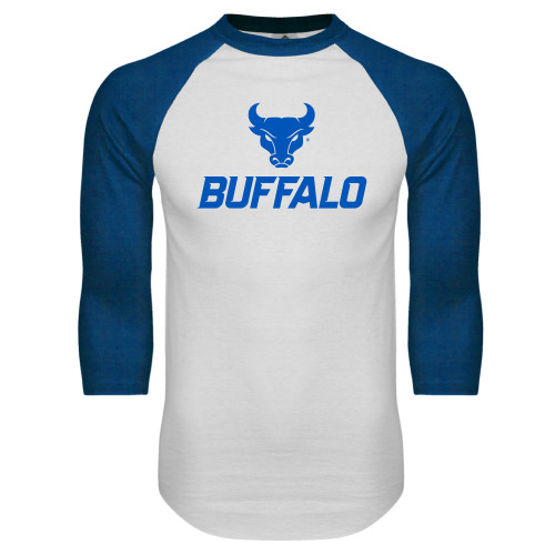 Main Image for  White/Royal Raglan Baseball T Shirt
