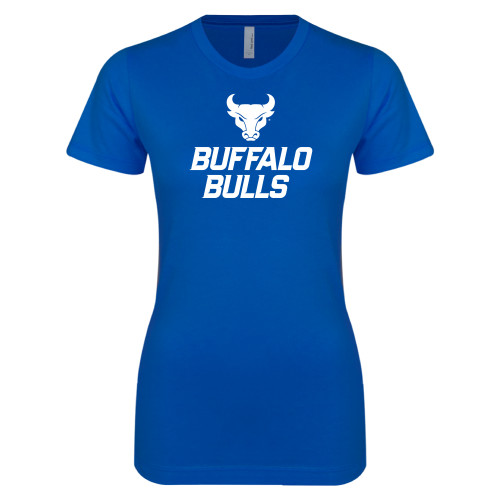 Next Level Womens Royal Boyfriend Tee - Secondary Athletic Mark Stacked