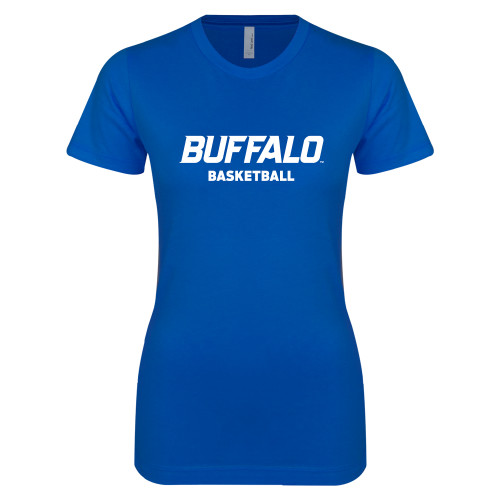  Next Level Womens Royal Boyfriend Tee - Basketball