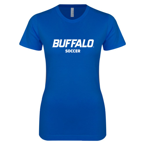  Next Level Womens Royal Boyfriend Tee - Soccer