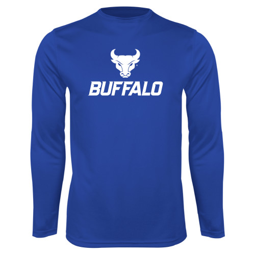  Royal Performance Long Sleeve Shirt - Primary Athletic Mark Stacked