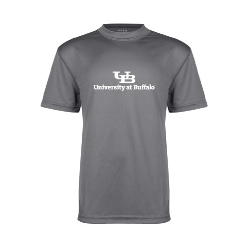  Youth Performance Grey Concrete Tee - Primary Lock Up