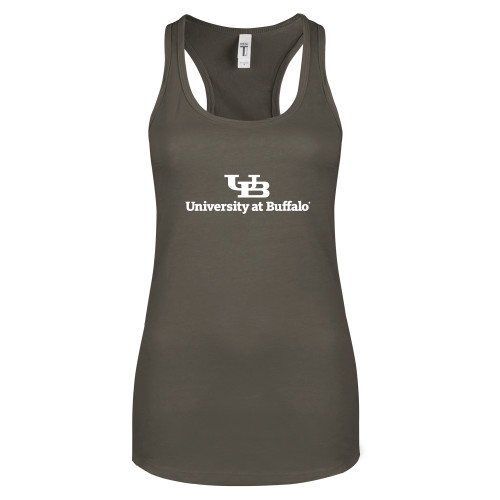  Next Level Womens Charcoal Racerback Tank - Primary Lock Up