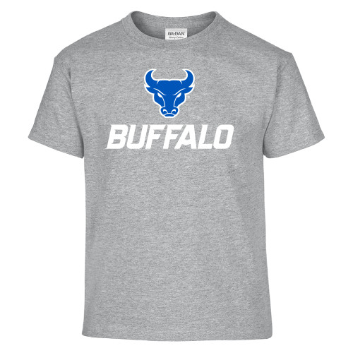  Youth Grey T Shirt - Two color Primary Athletic Mark