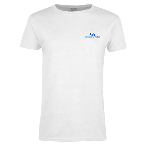  Womens White Short Sleeve Tee - Primary Lock Up