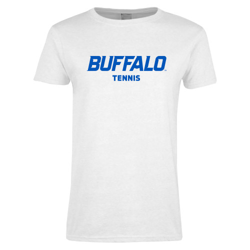  Womens White Short Sleeve Tee - Tennis
