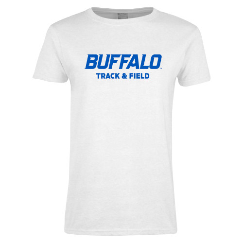  Womens White Short Sleeve Tee - Track and Field