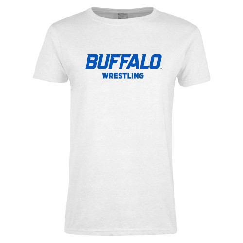  Womens White Short Sleeve Tee - Wrestling