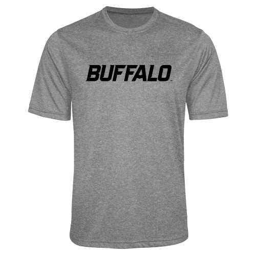  Grey Heather Performance Contender Tee - Buffalo Wordmark