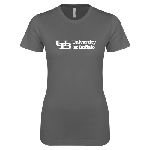  Next Level Womens Charcoal Boyfriend Tee - Secondary Lock Up