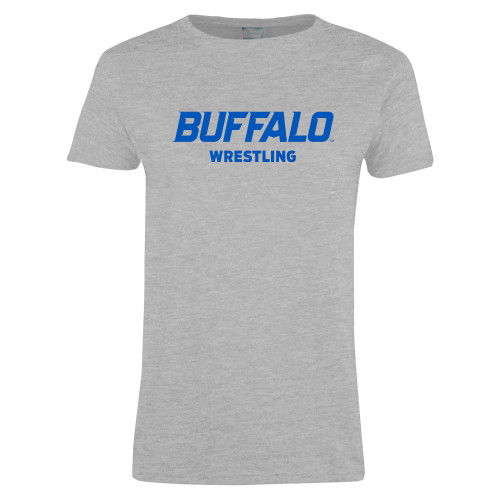  Womens Grey Short Sleeve Tee - Wrestling