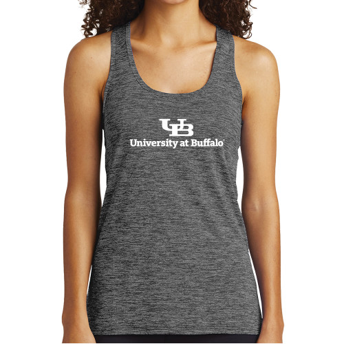  Womens Performance Grey/Black Heather Tank - Primary Lock Up