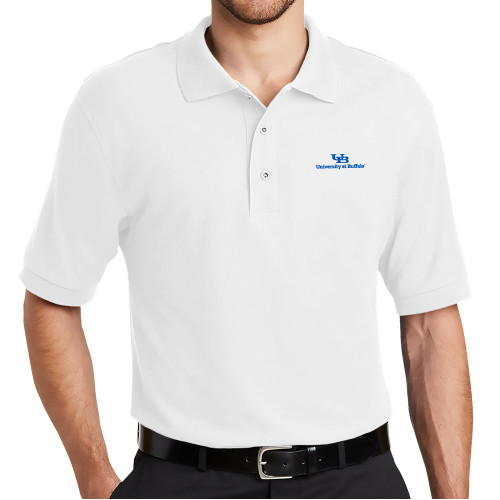  White Silk Touch Polo - Primary Lock Up